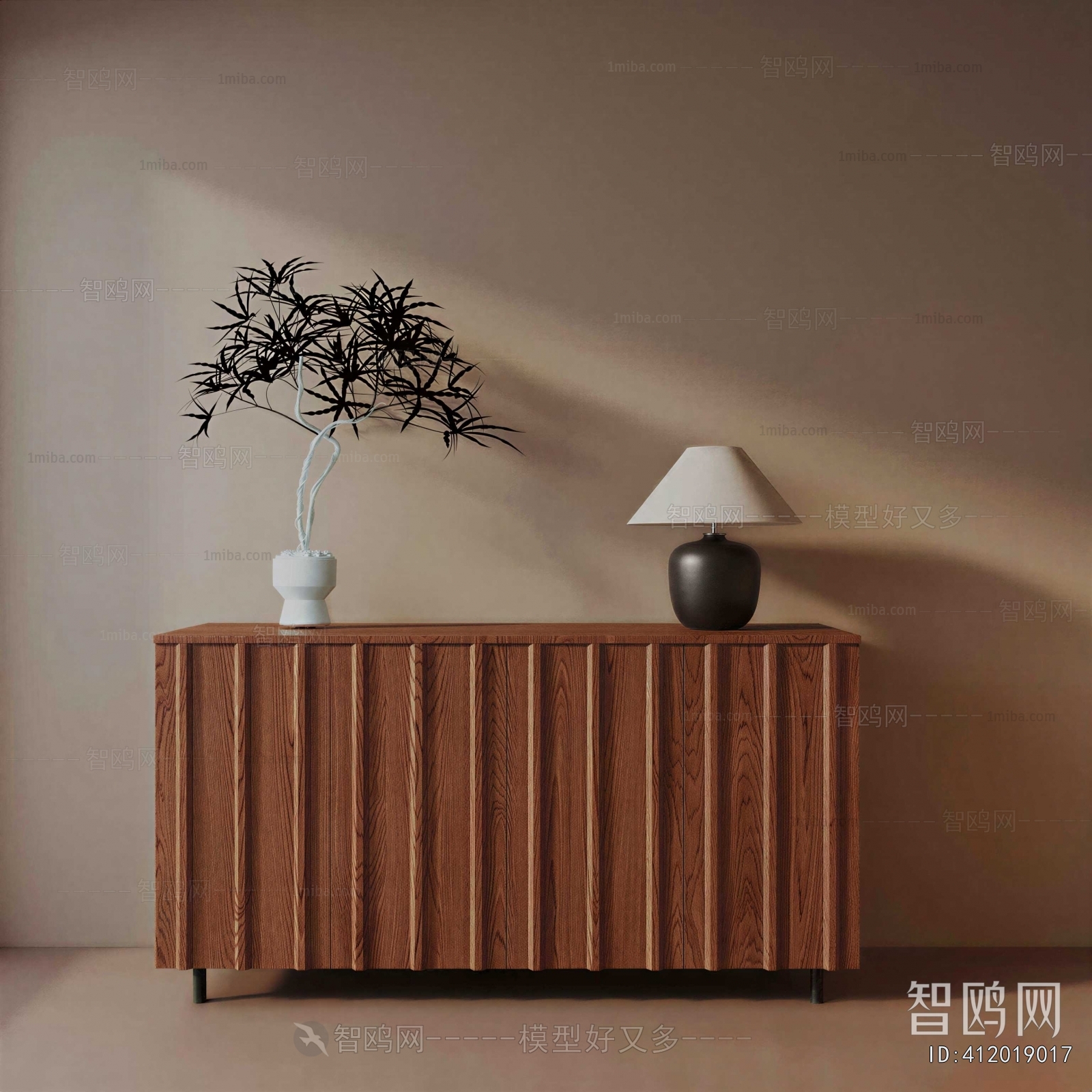 Wabi-sabi Style Side Cabinet