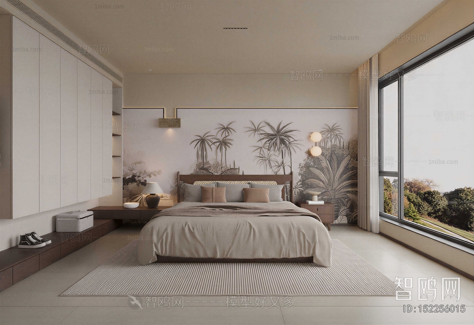 Wabi-sabi Style Bedroom