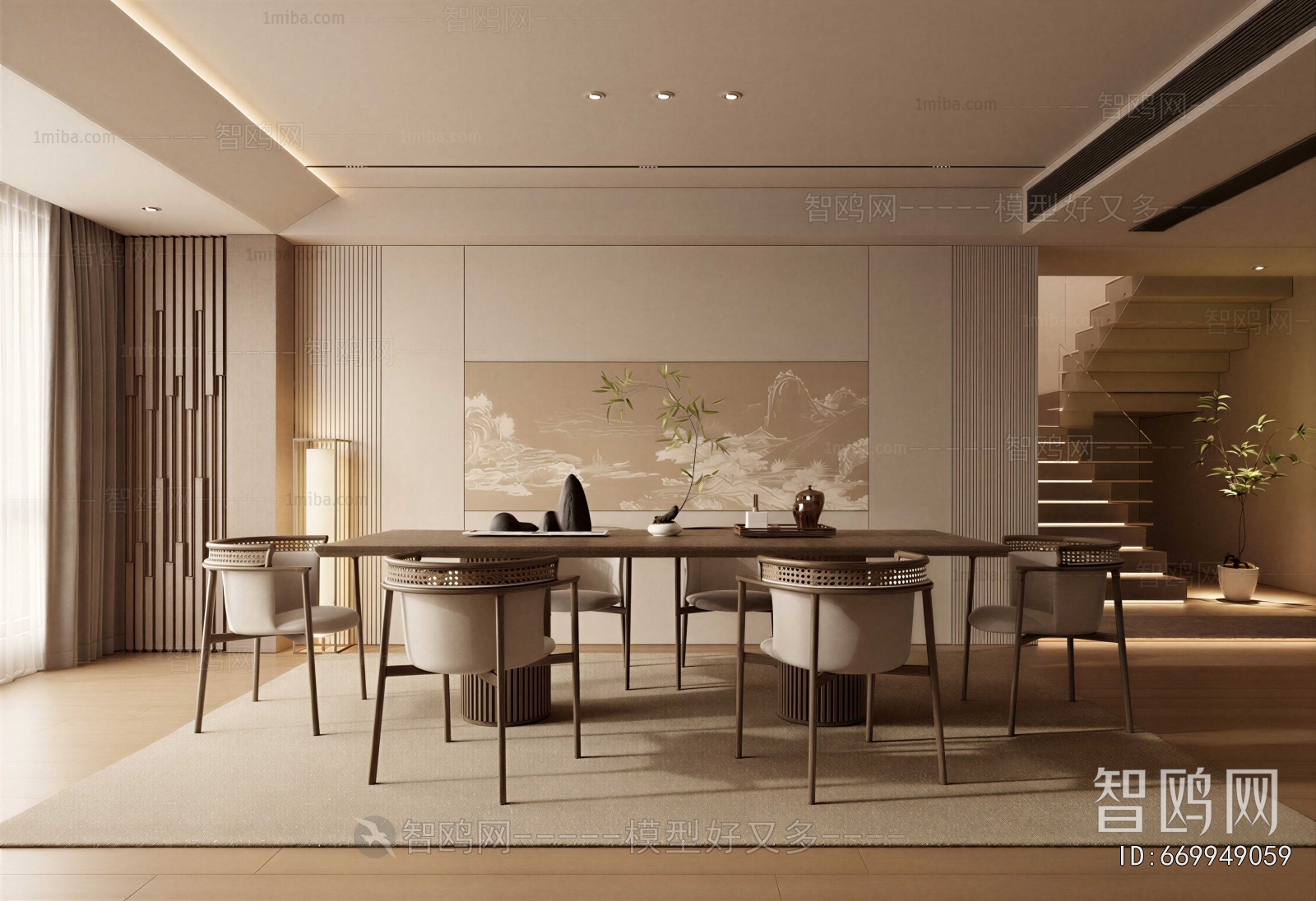 New Chinese Style Dining Room