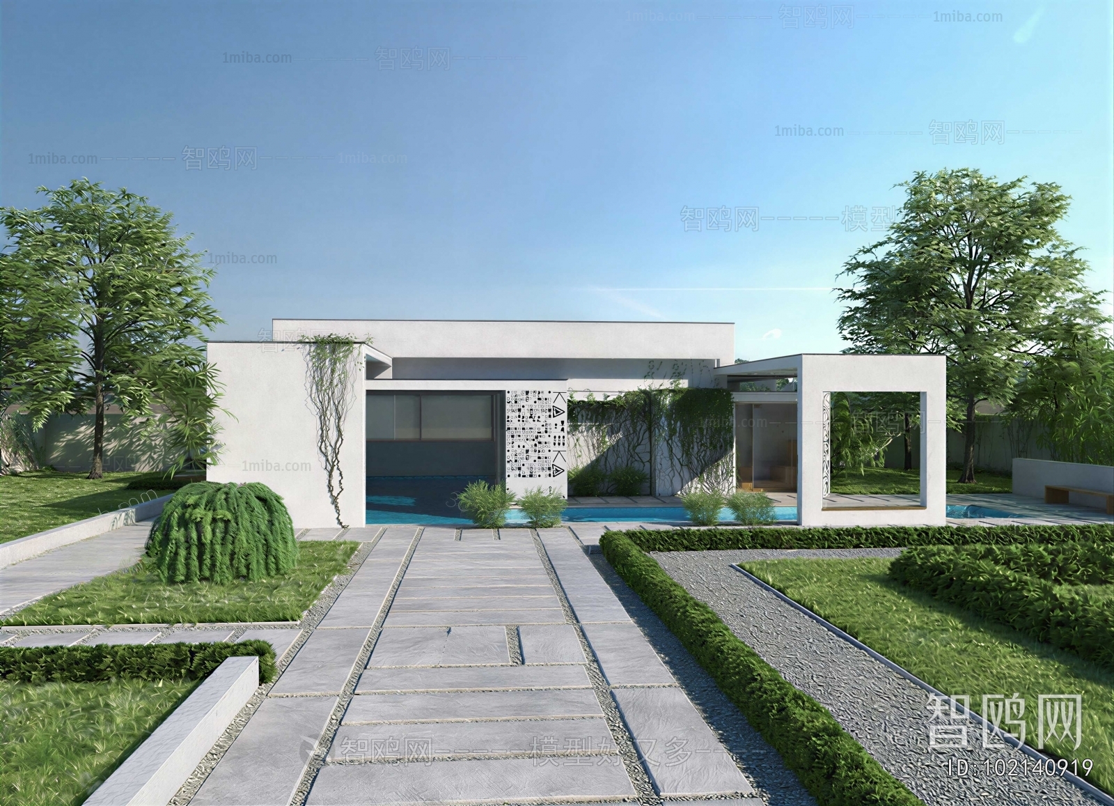 Modern Courtyard/landscape