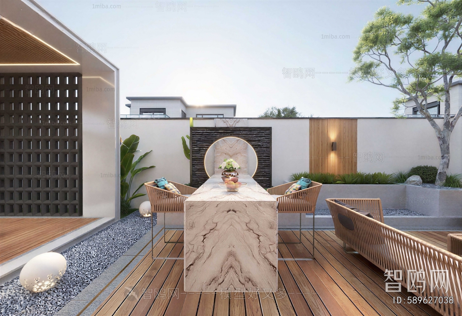 Modern Courtyard/landscape
