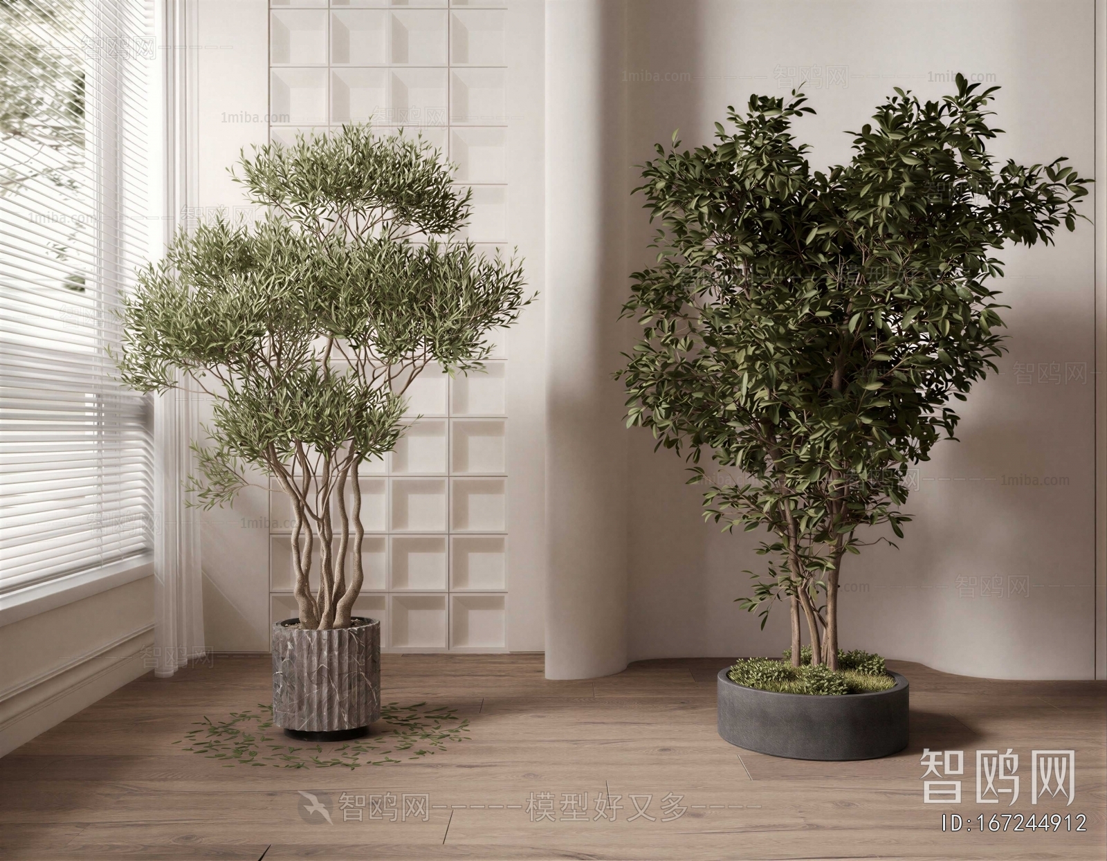 Modern Ground Green Plant Potted Plants