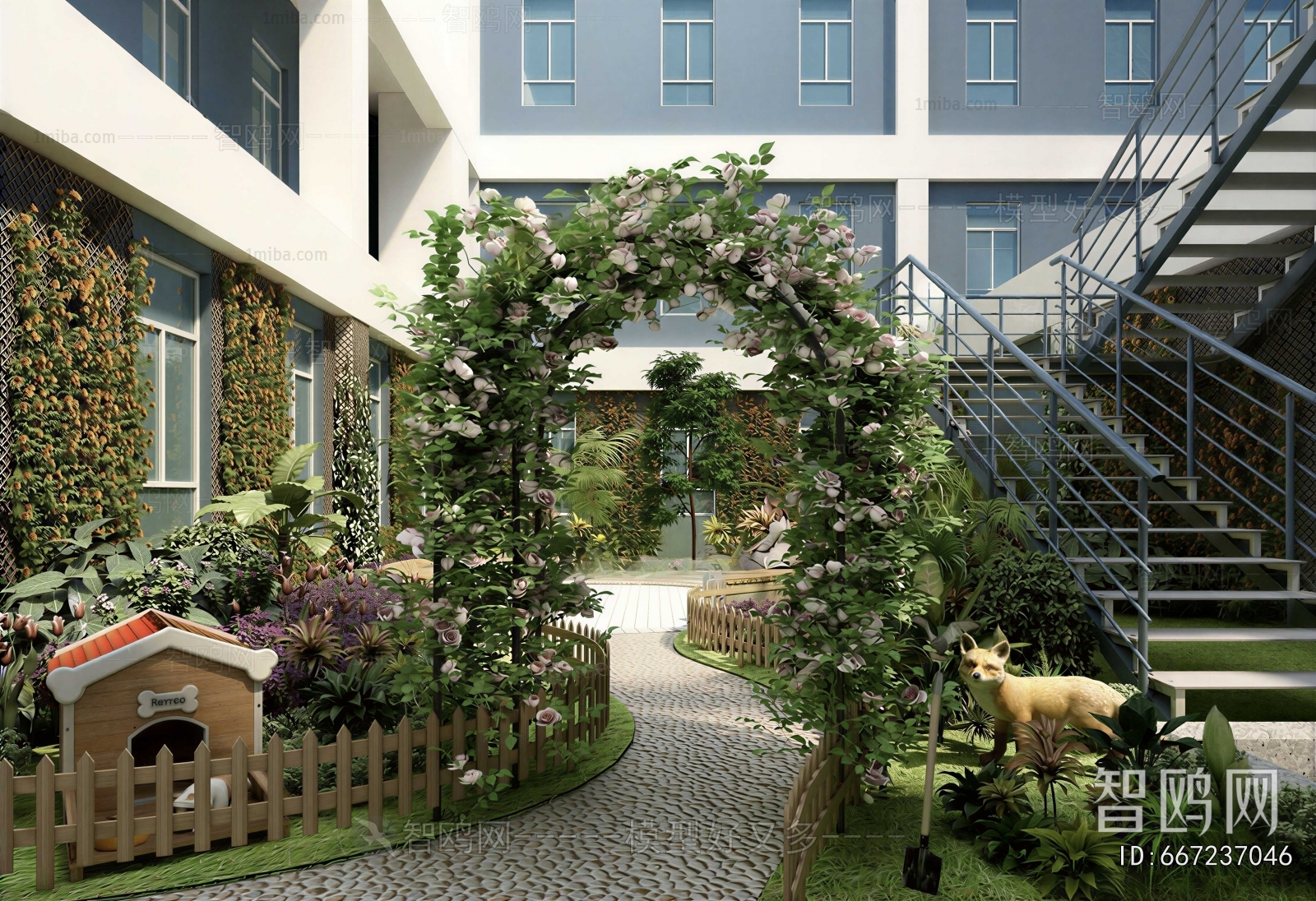 Modern Courtyard/landscape