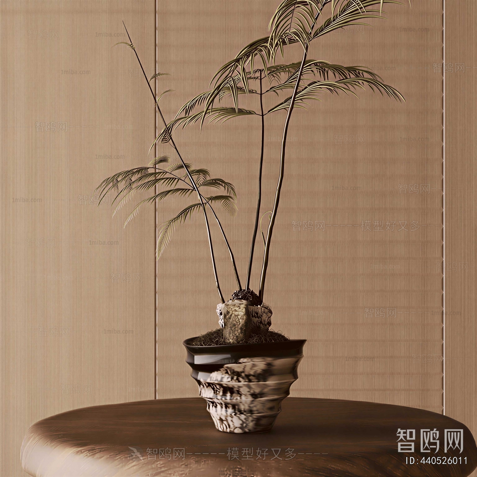 New Chinese Style Potted Green Plant