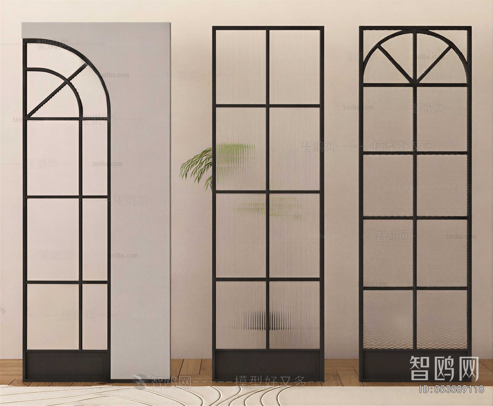 French Style Glass Screen Partition