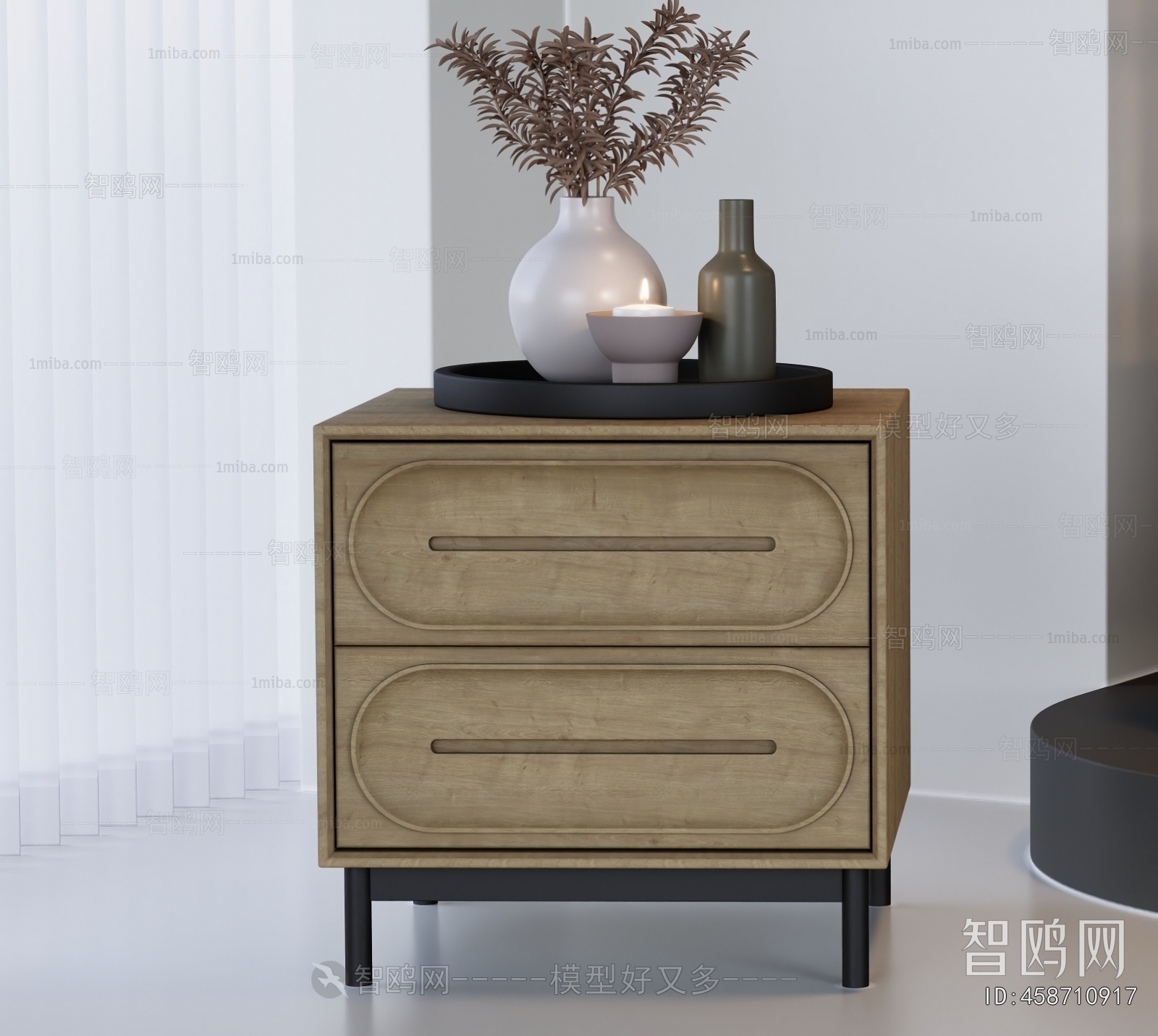 Retro Style Bedside Cupboard