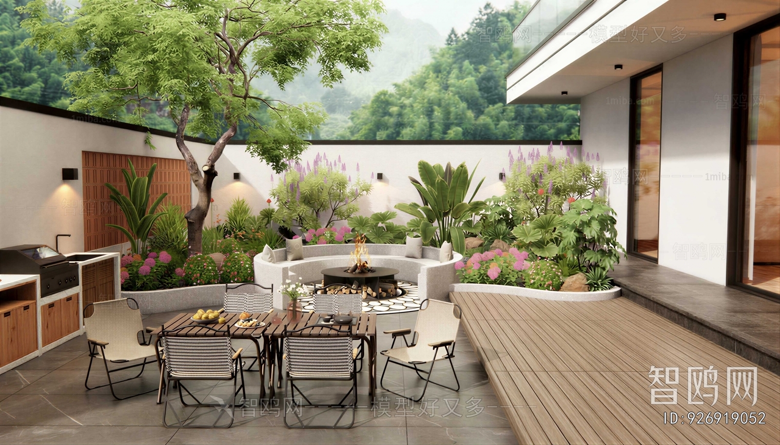 Modern Courtyard/landscape