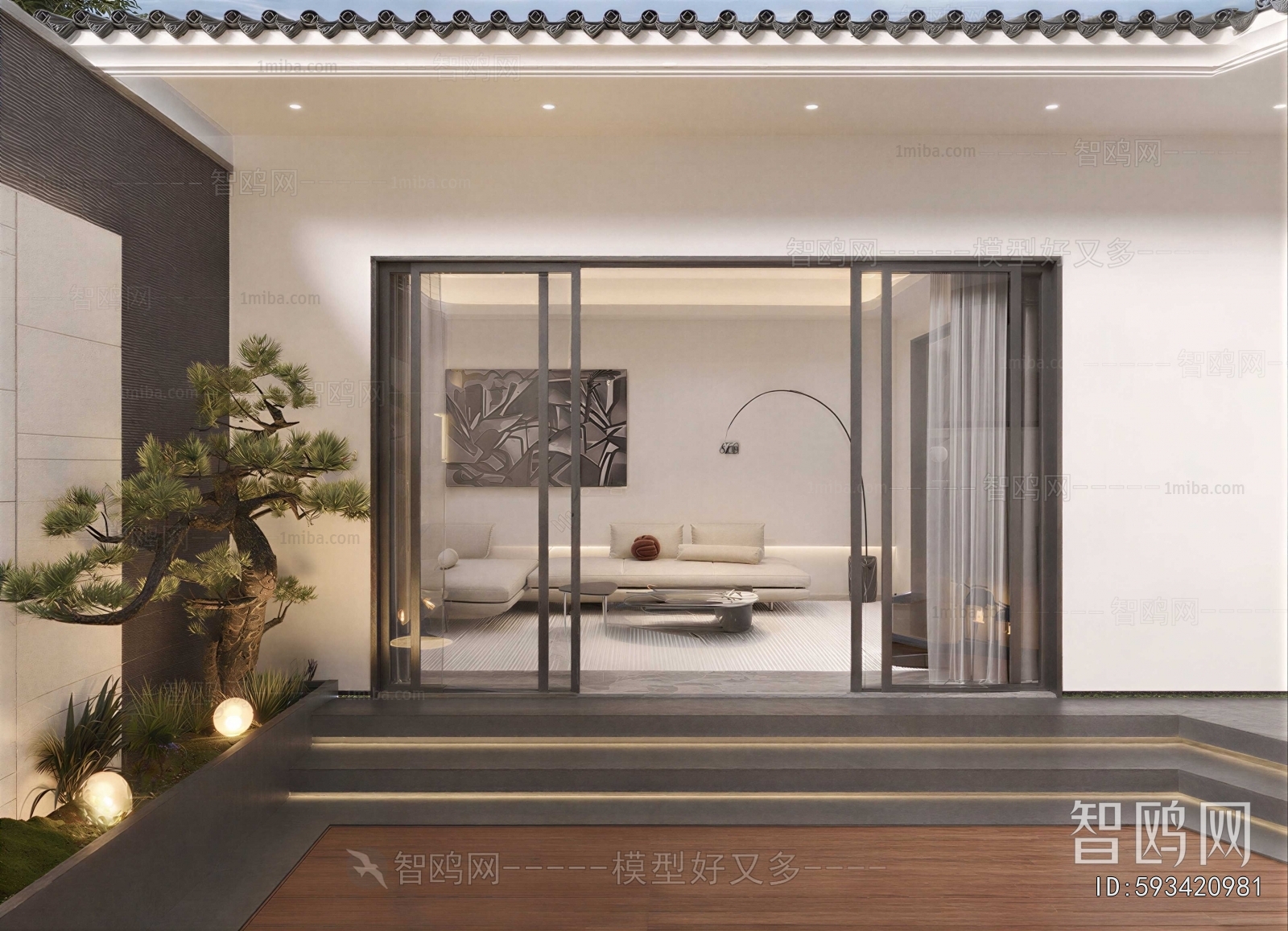 New Chinese Style A Living Room