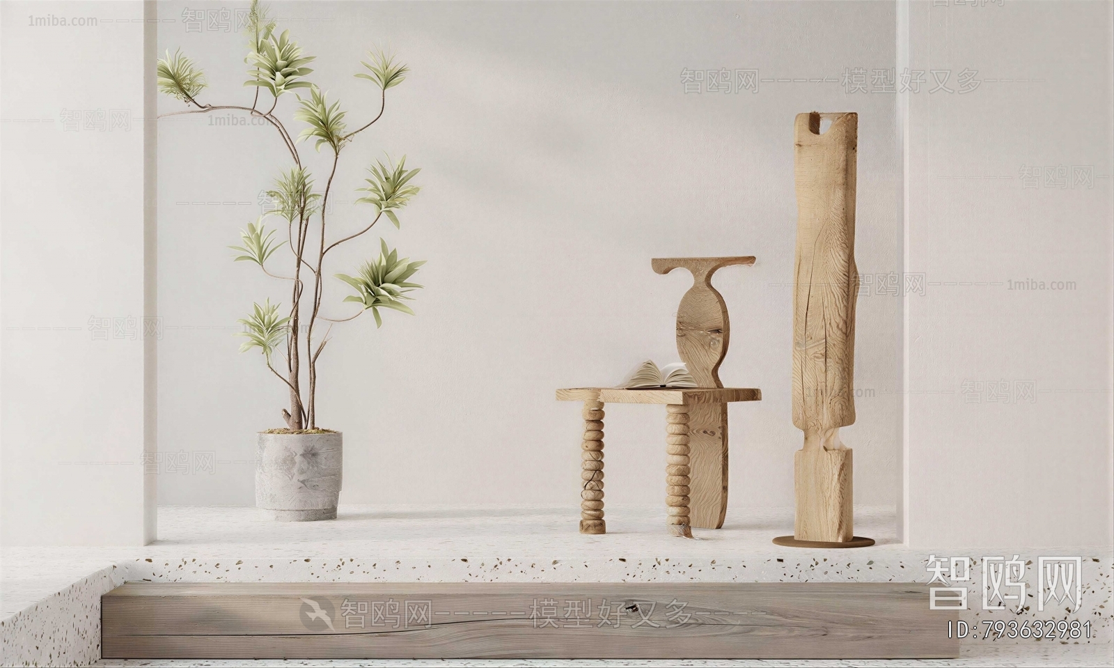 Modern Ground Green Plant Potted Plants