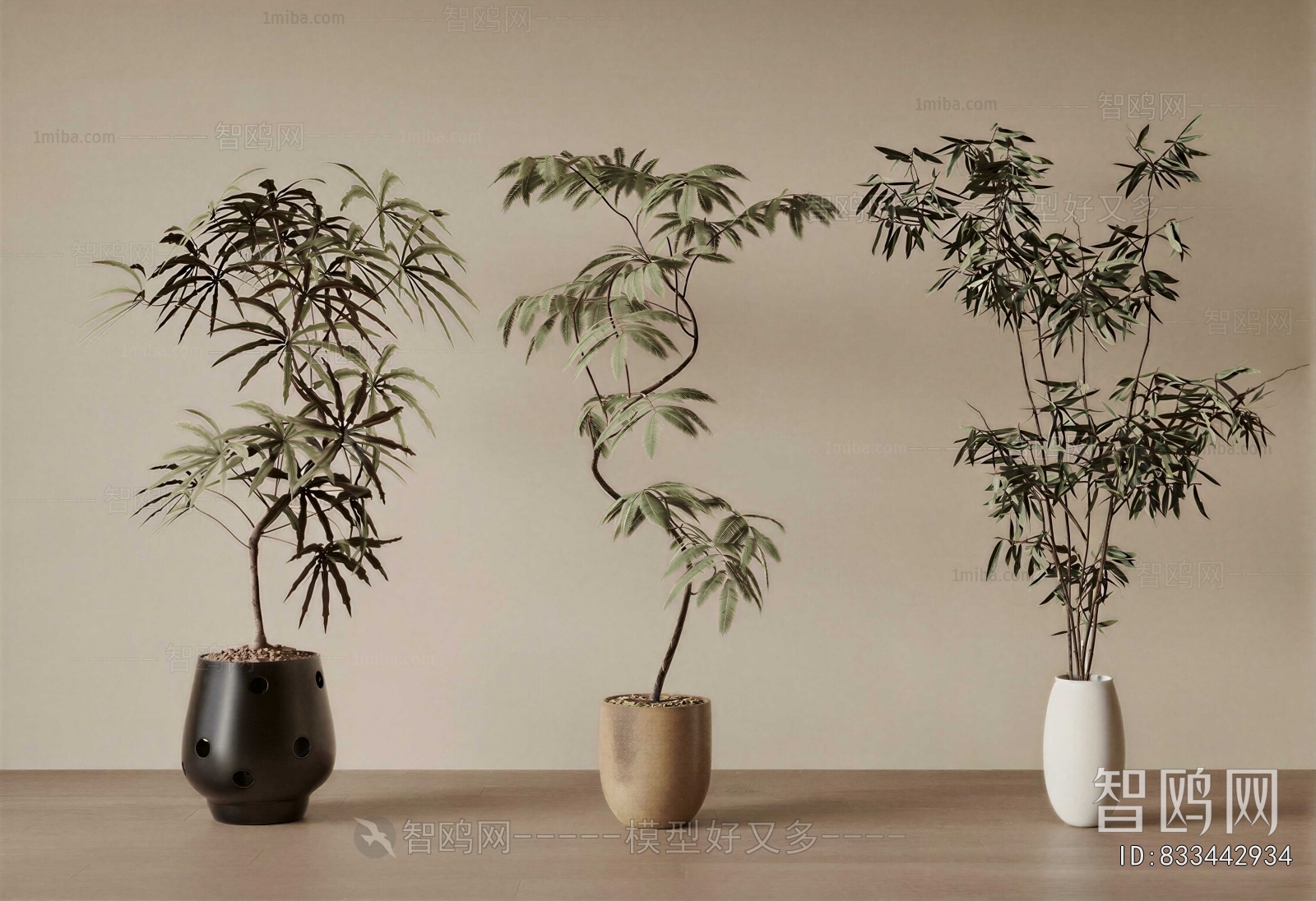 Wabi-sabi Style Ground Green Plant Potted Plants