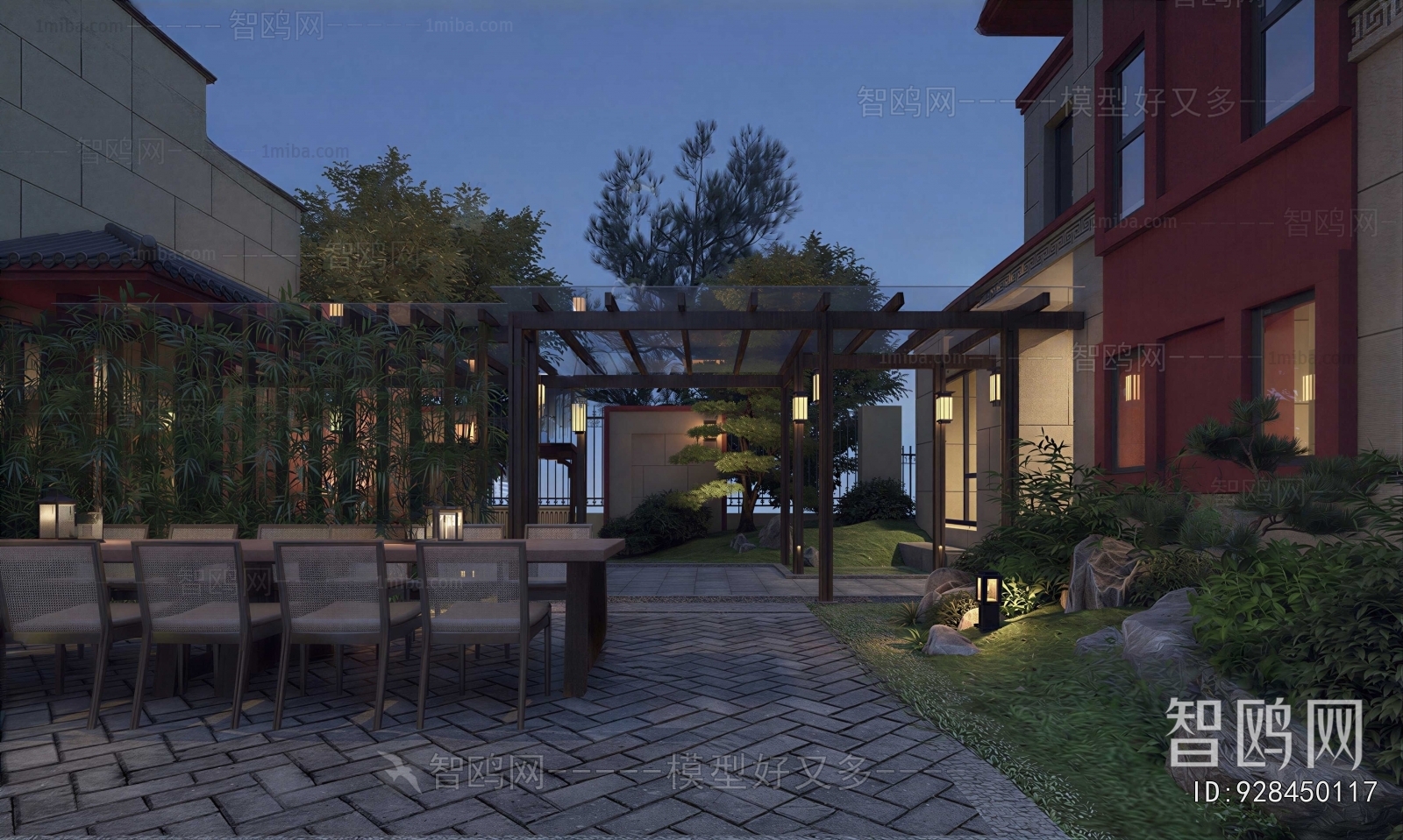 New Chinese Style Courtyard/landscape
