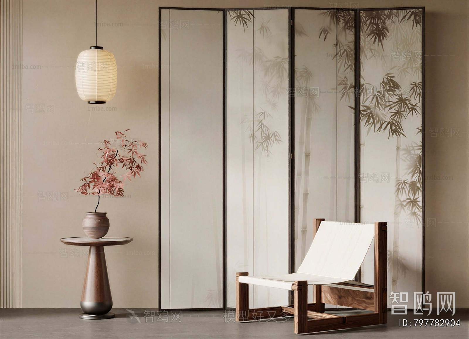 New Chinese Style Lounge Chair