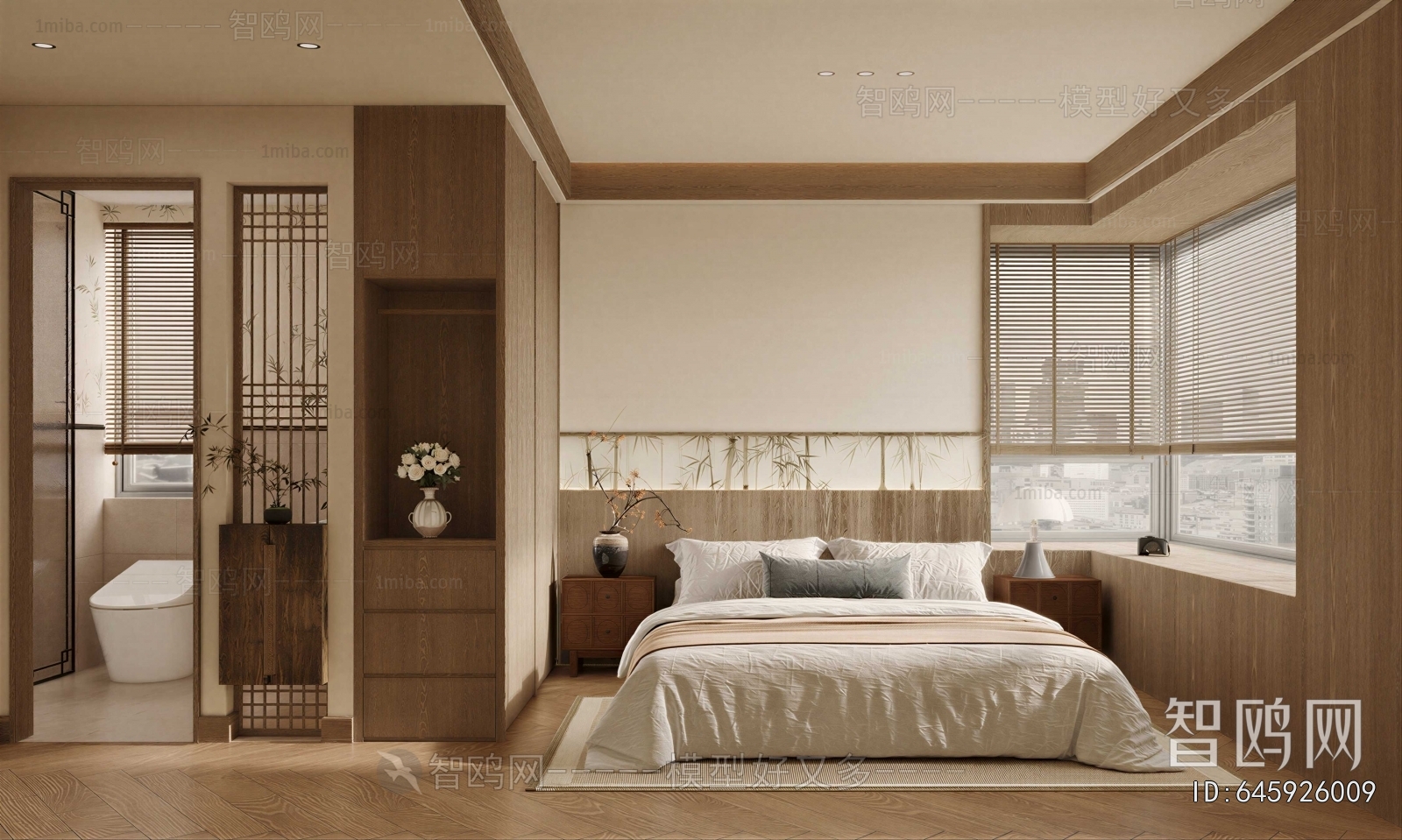 New Chinese Style Bedroom