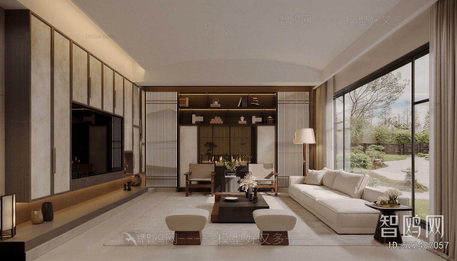 New Chinese Style A Living Room