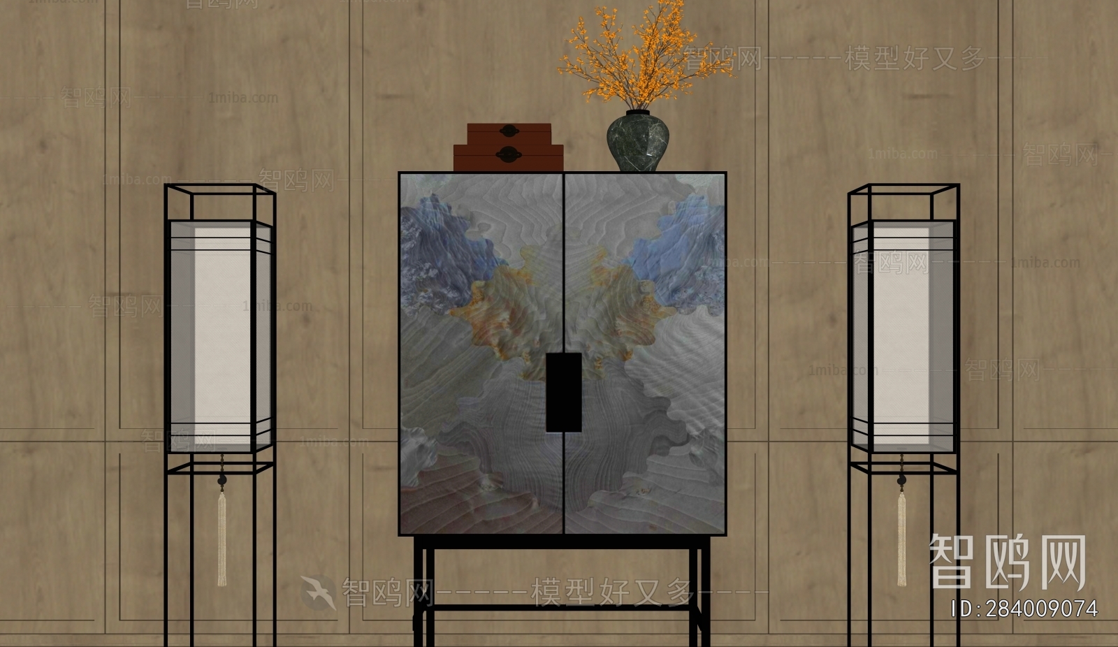 New Chinese Style Decorative Cabinet