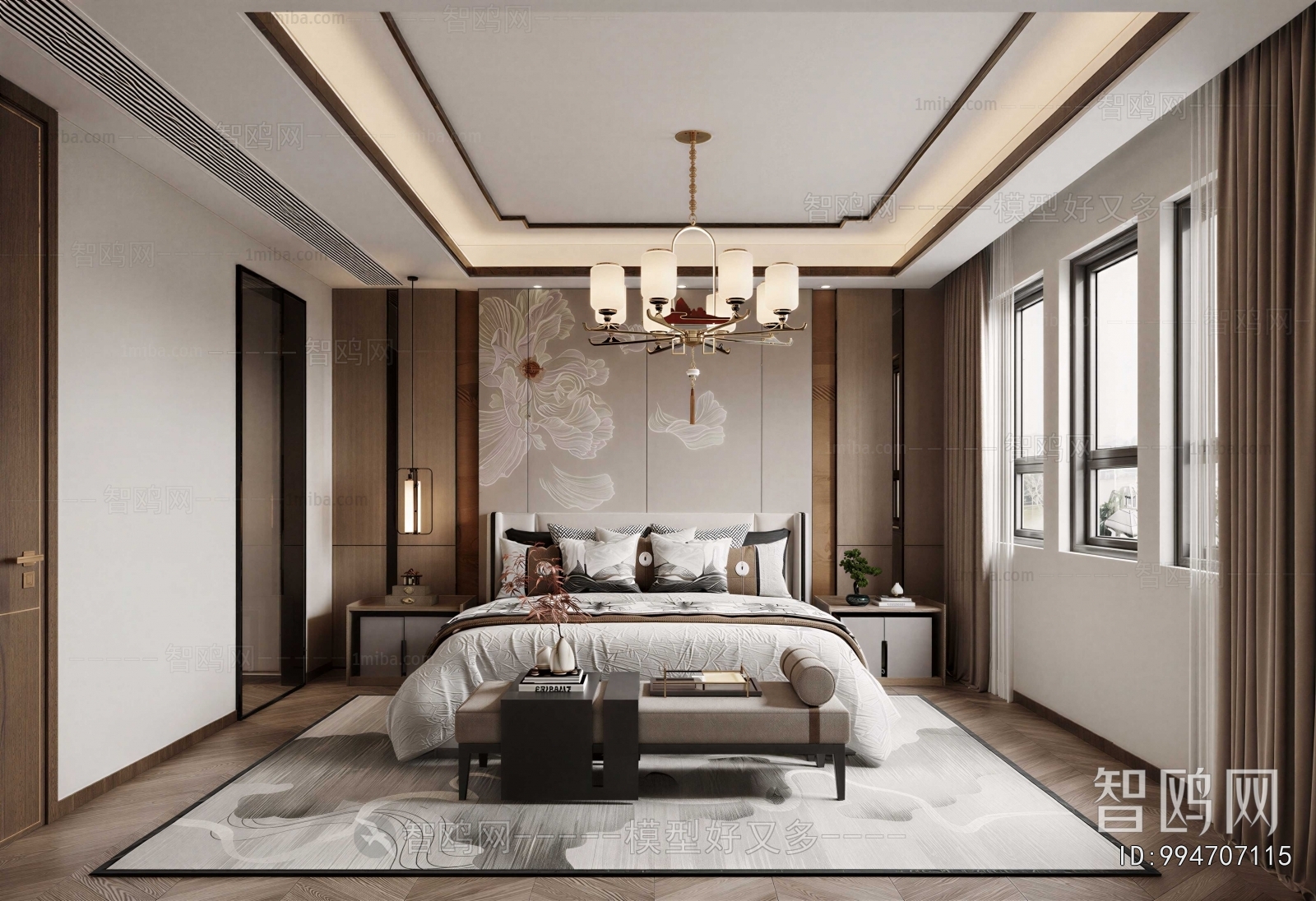 New Chinese Style Bedroom