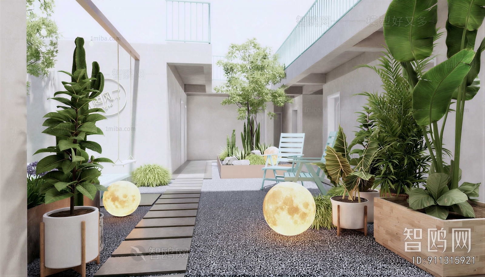 Modern Courtyard/landscape