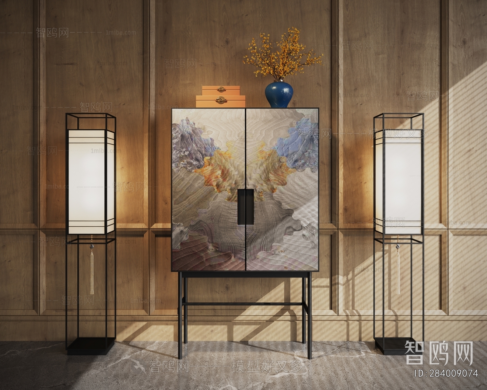 New Chinese Style Decorative Cabinet