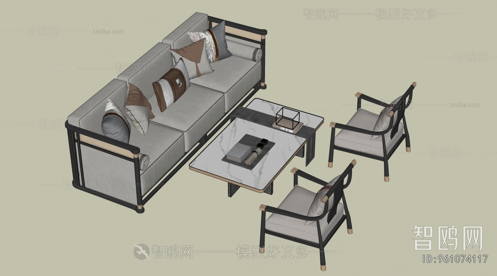 New Chinese Style Sofa Combination
