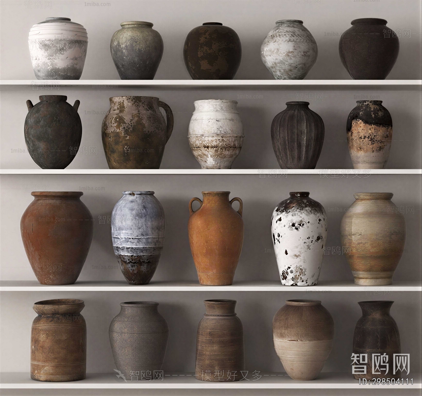 Wabi-sabi Style Clay Pot