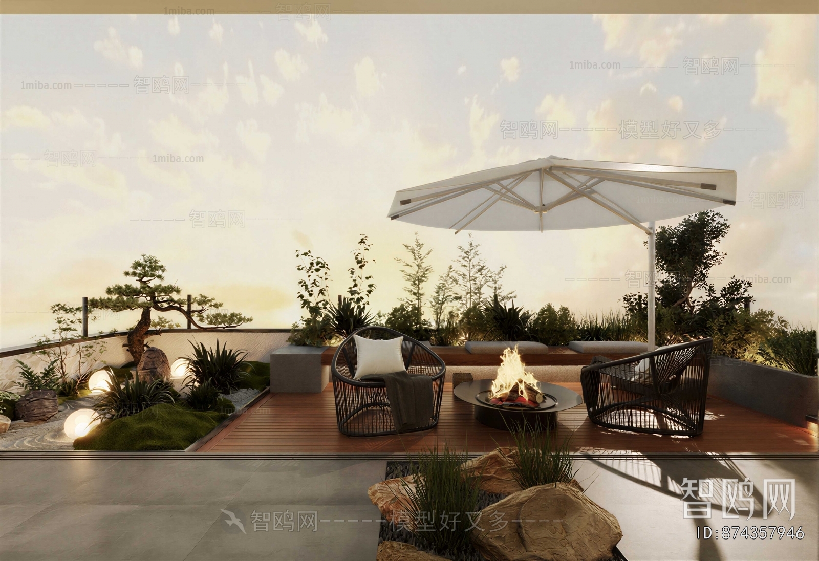 New Chinese Style Terrace