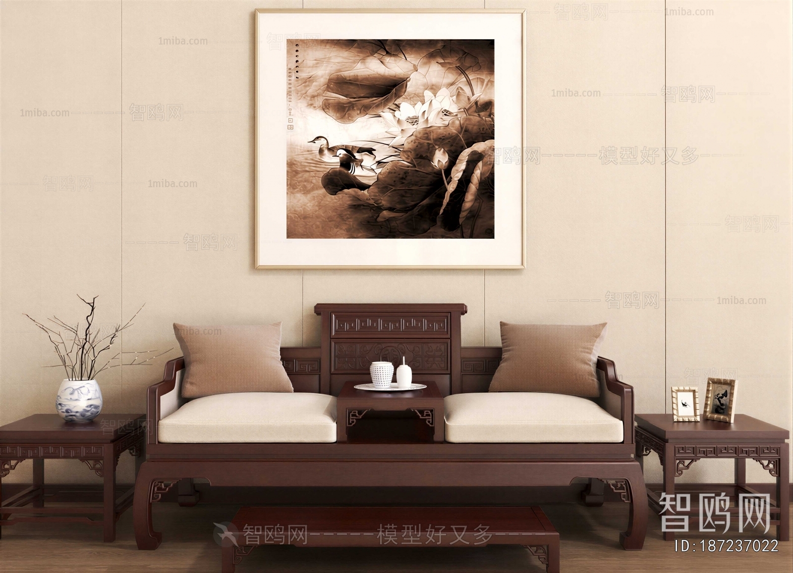 Chinese Style A Sofa For Two