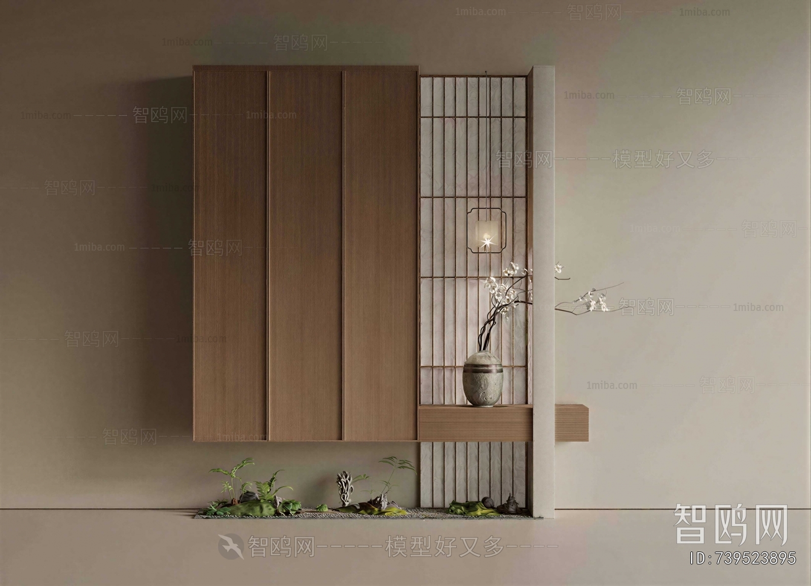 New Chinese Style Entrance Cabinet