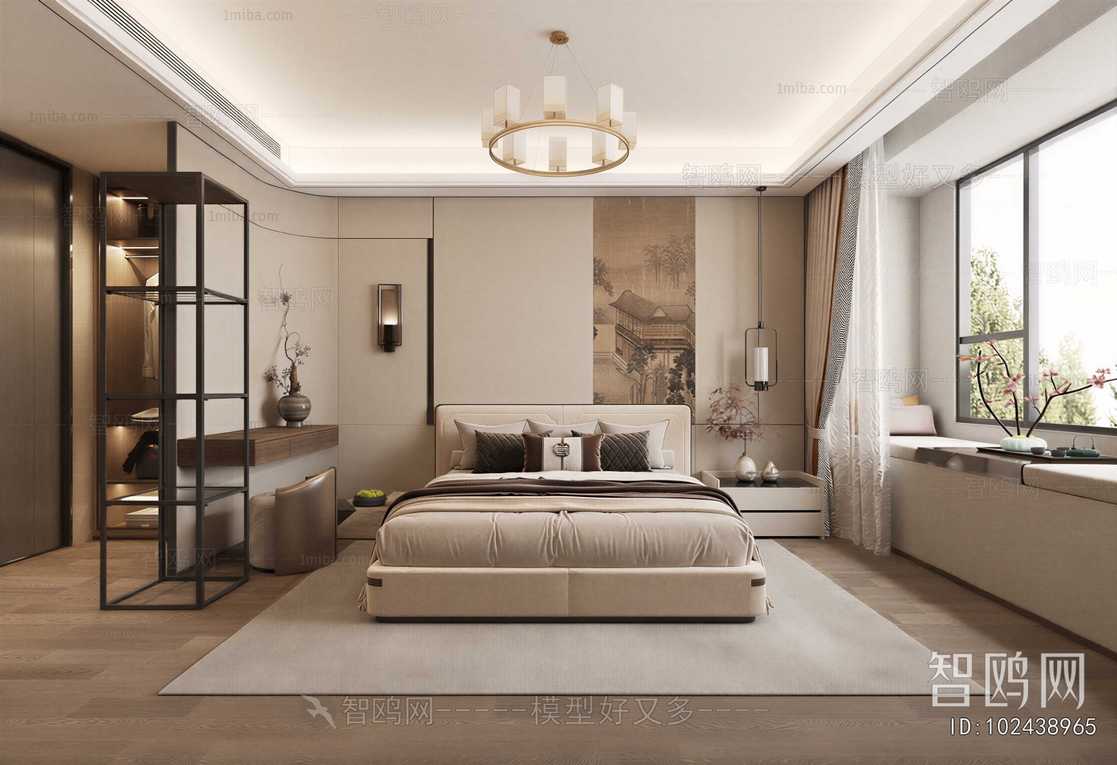 New Chinese Style Bedroom