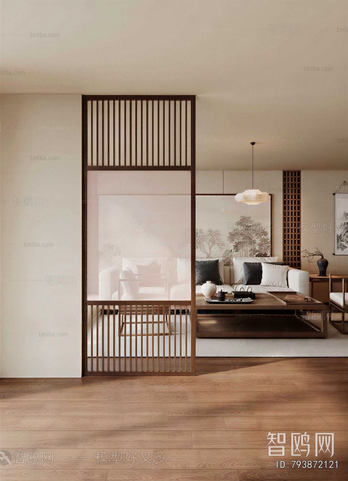 New Chinese Style A Living Room