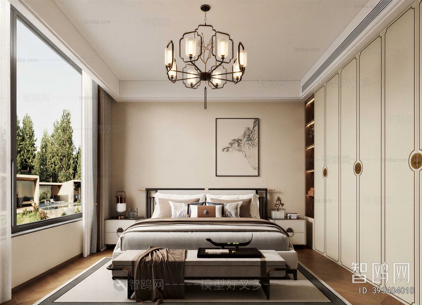 New Chinese Style Bedroom