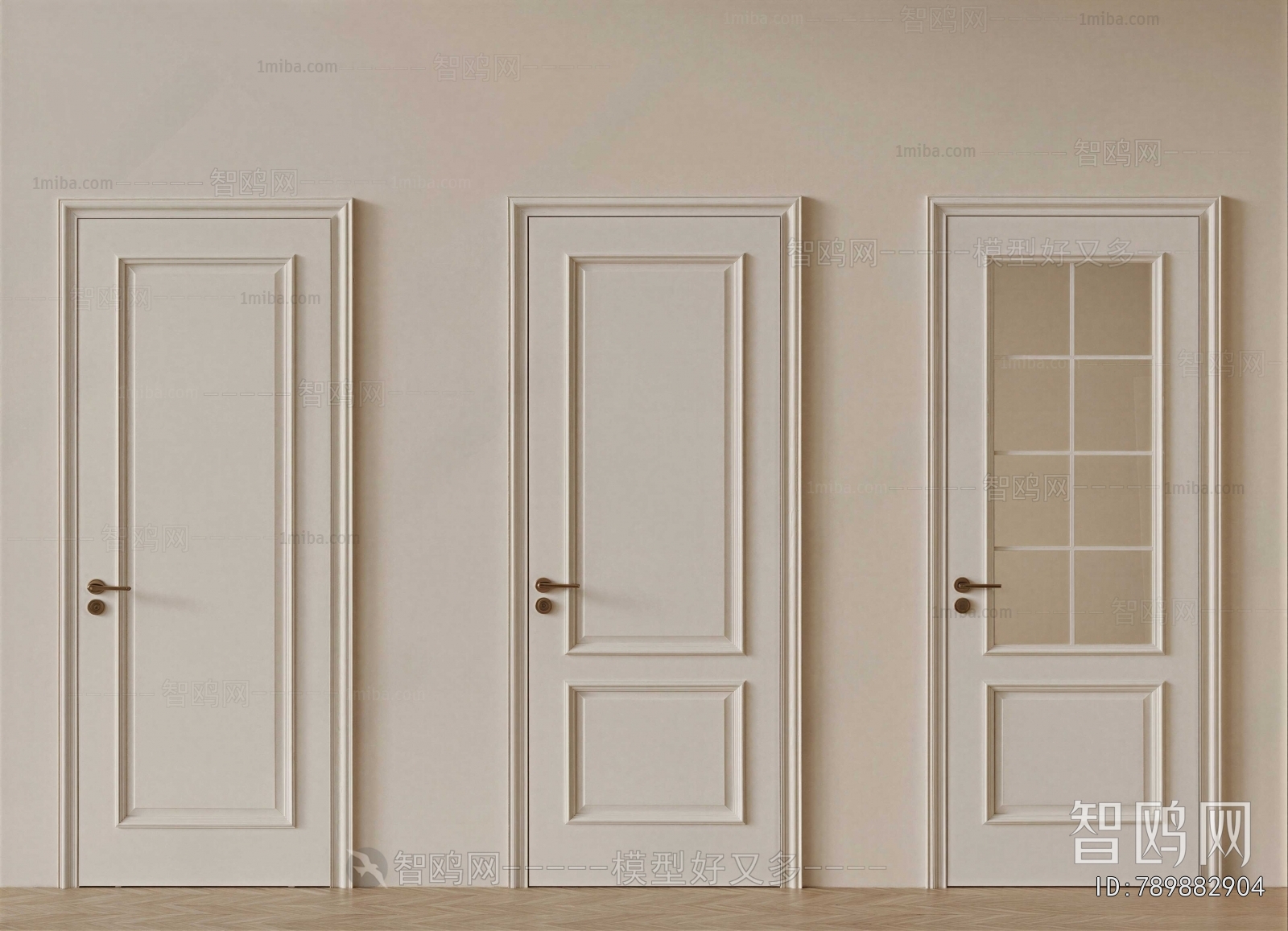 Simple European Style Single Door