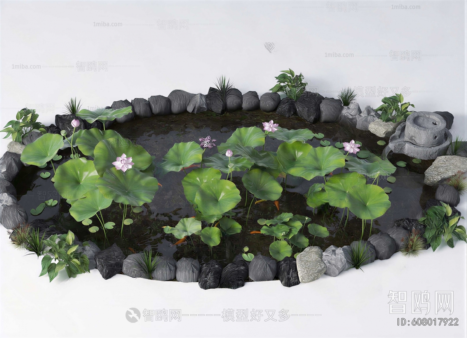 New Chinese Style Rockery Waterscape
