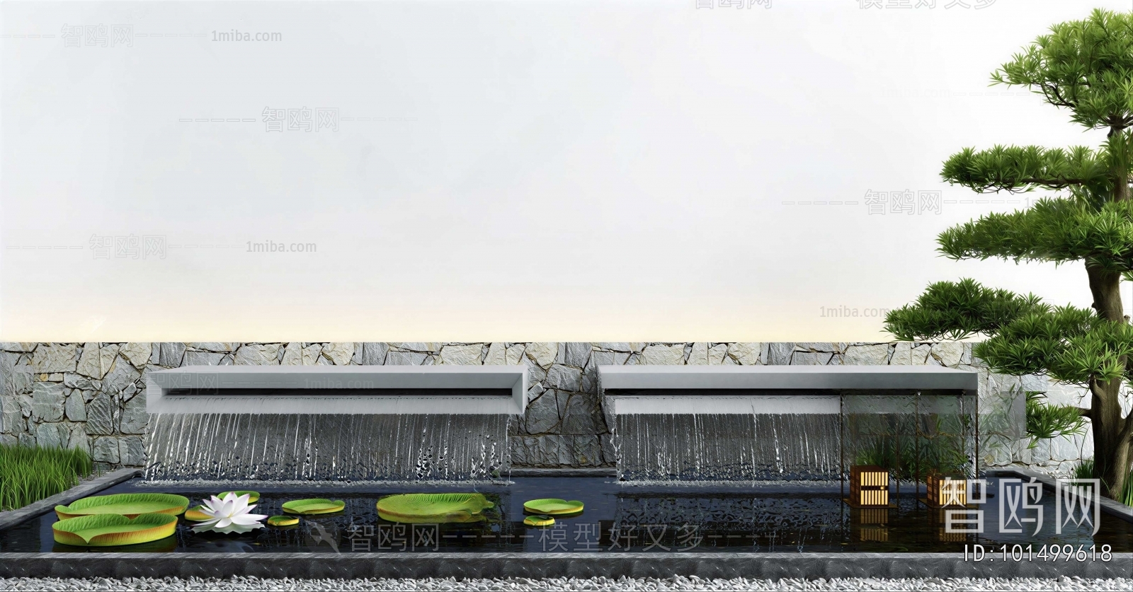 Modern Rockery Waterscape