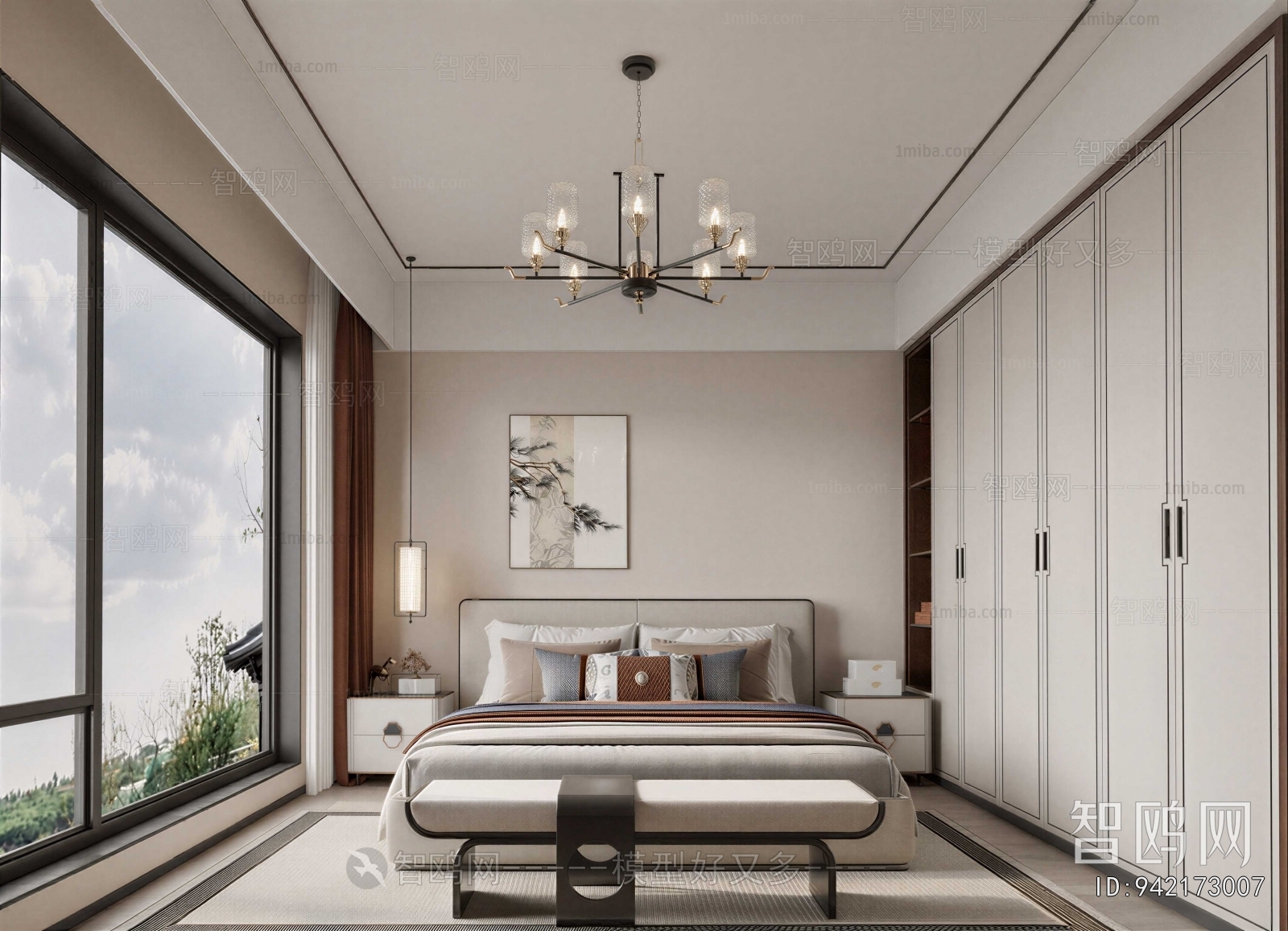 New Chinese Style Bedroom