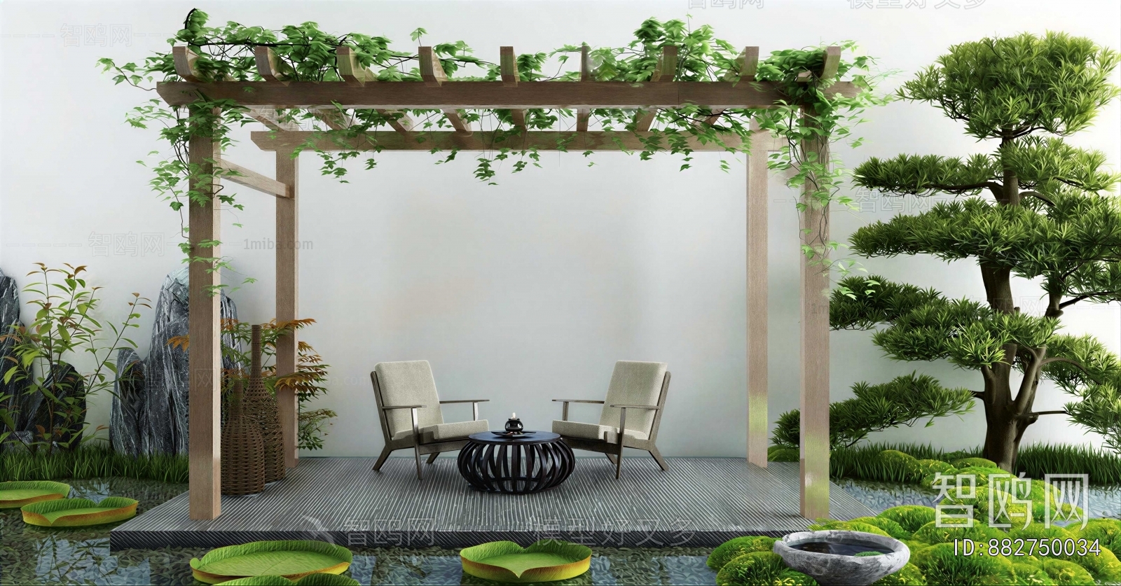 New Chinese Style Courtyard/landscape