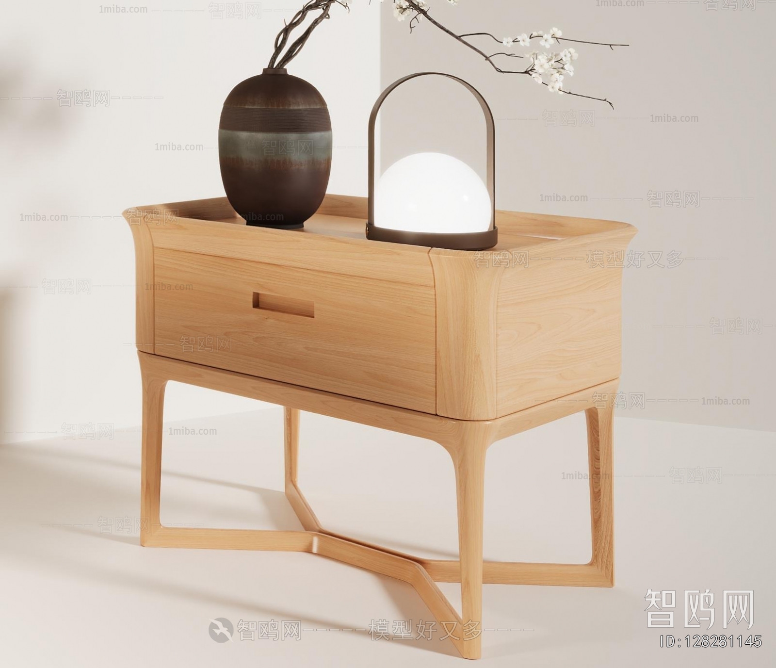 New Chinese Style Bedside Cupboard