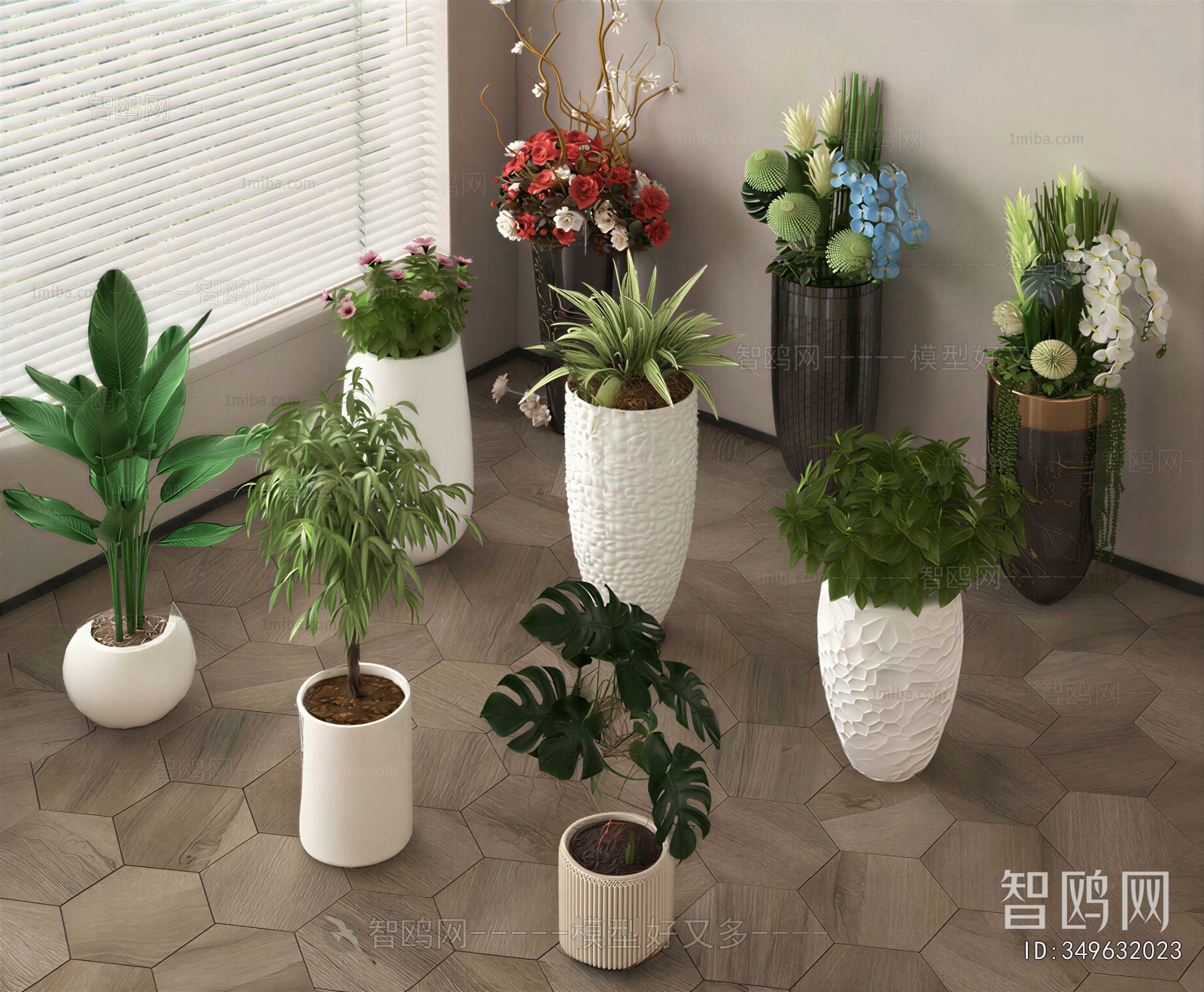 Modern Ground Green Plant Potted Plants