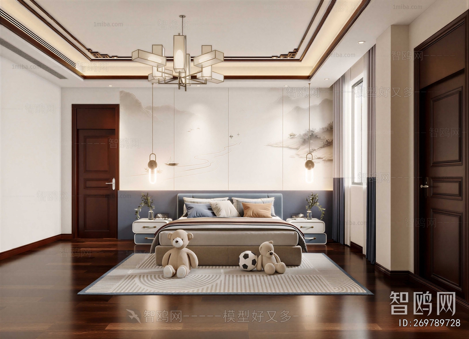 New Chinese Style Boy's Room And Son's Room