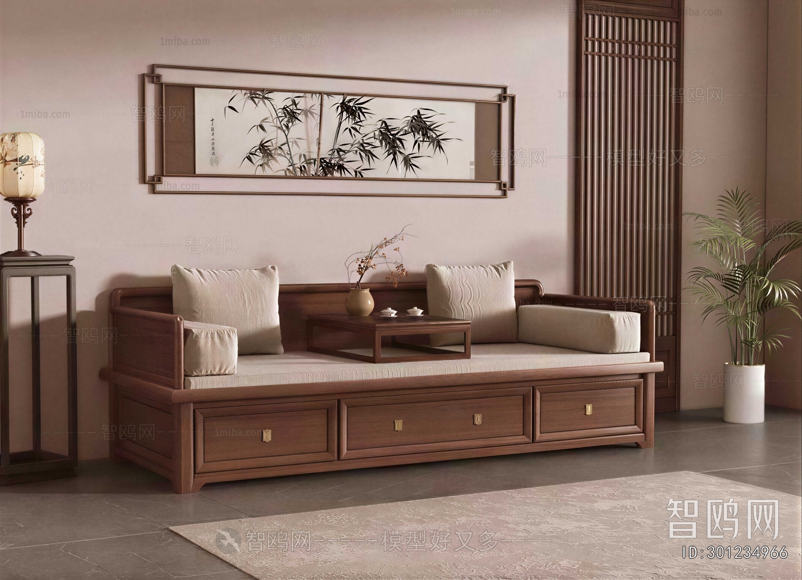 New Chinese Style Arhat Bed