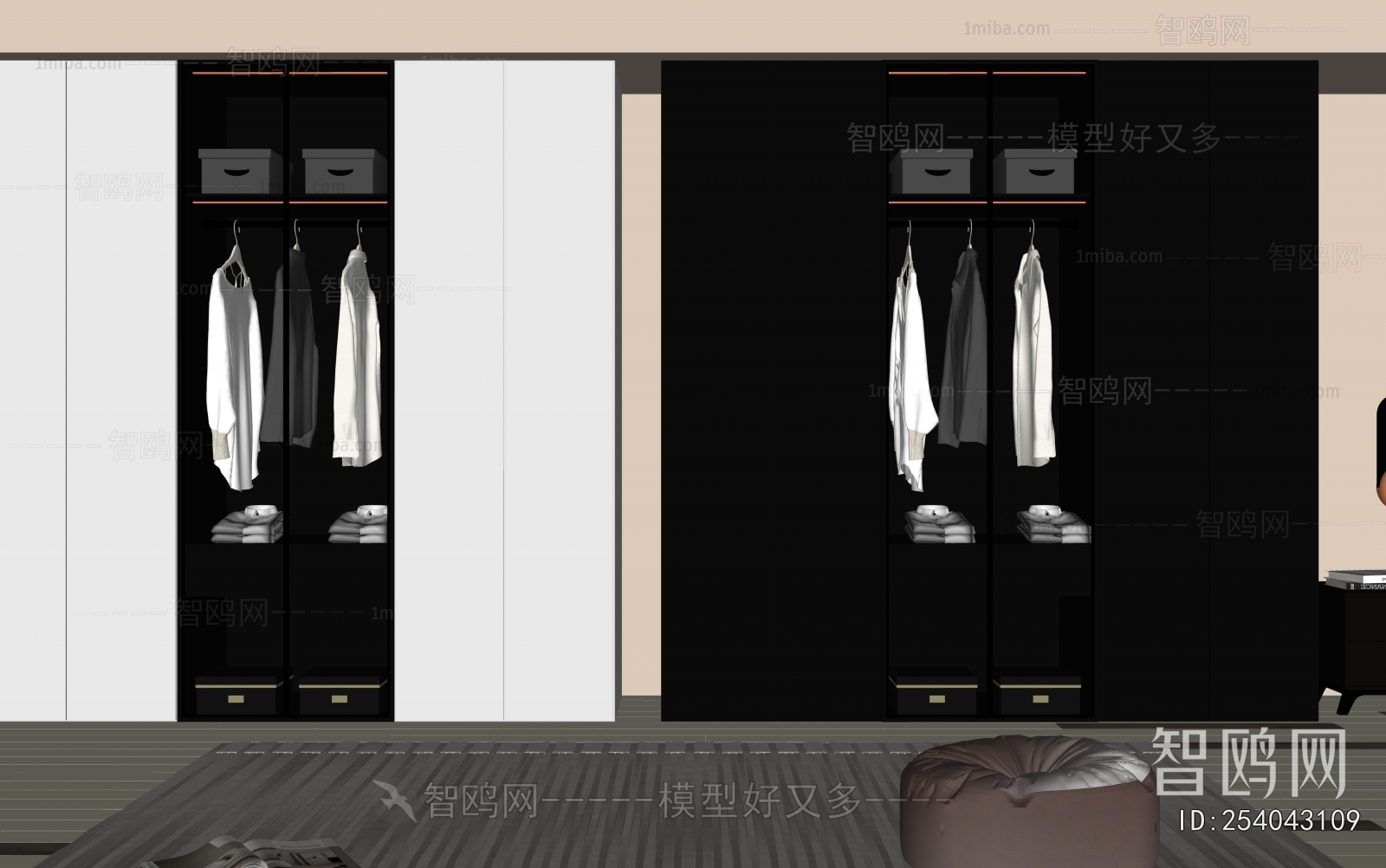 Modern Clothes Storage Area