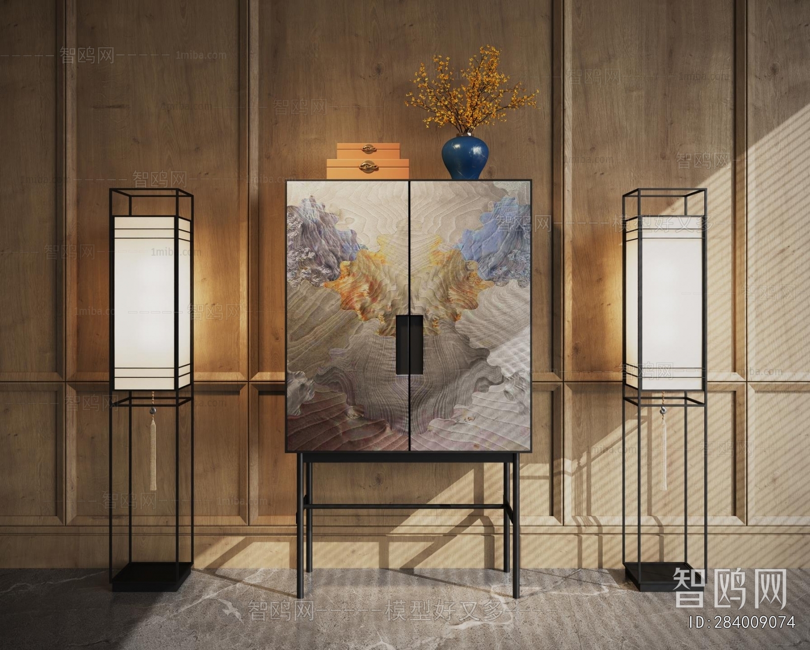 New Chinese Style Decorative Cabinet