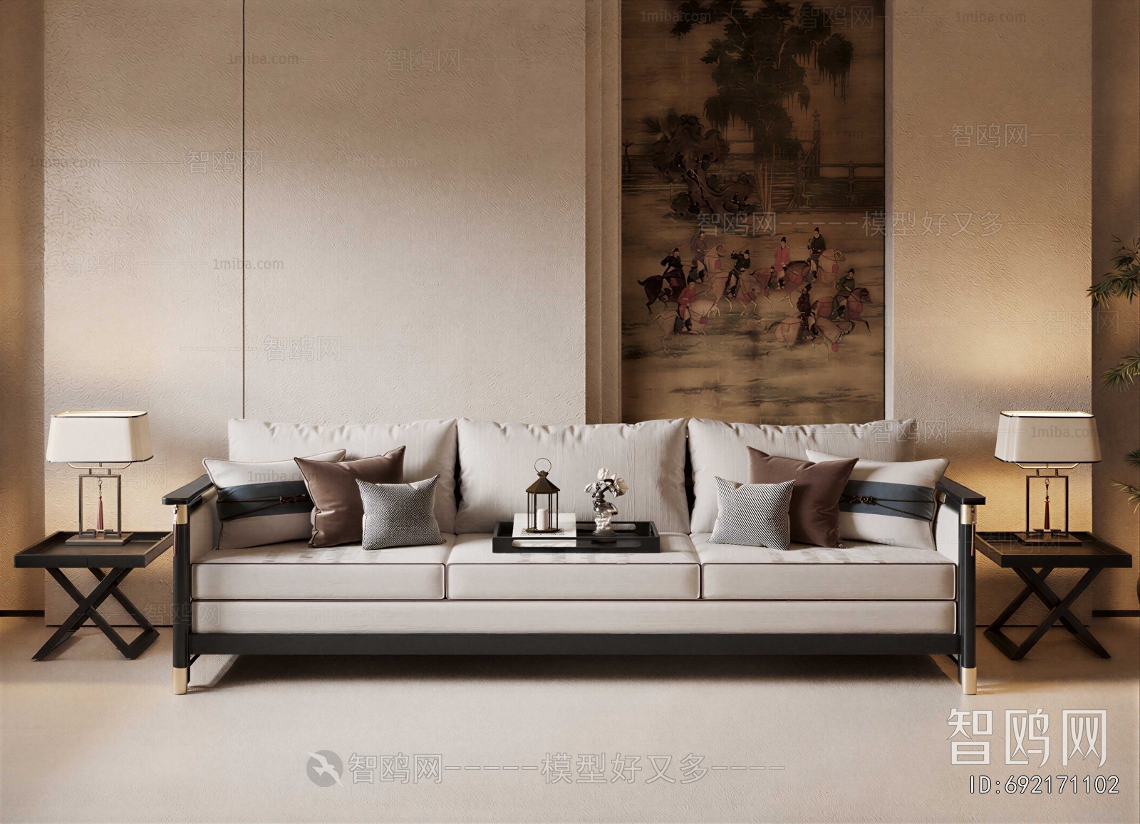 New Chinese Style Sofa Combination
