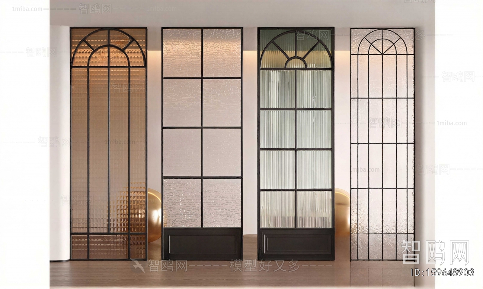 French Style Glass Screen Partition