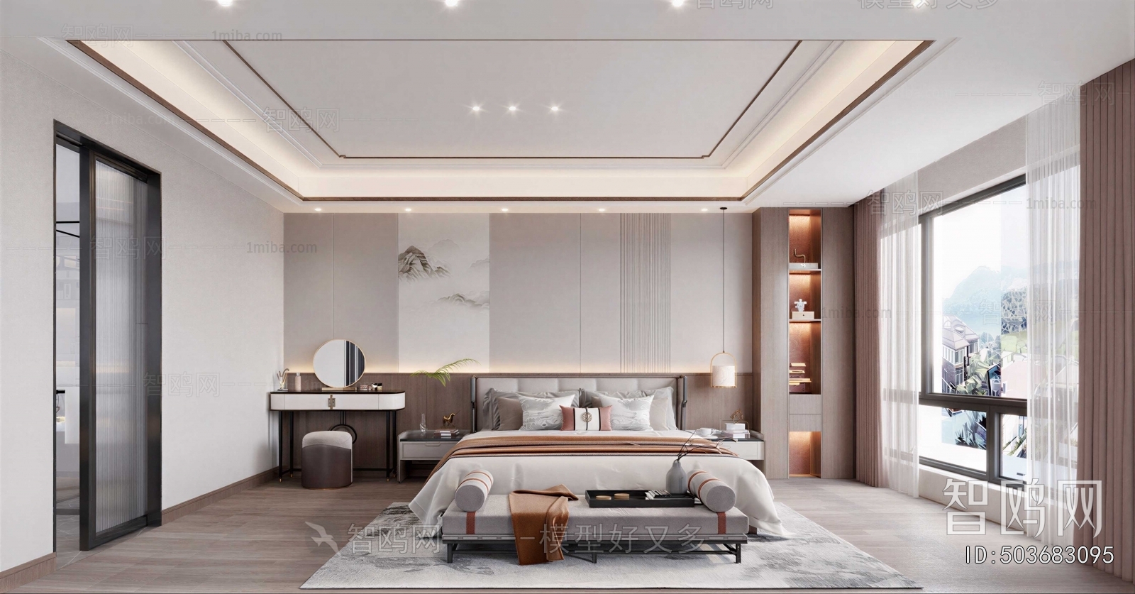 New Chinese Style Bedroom