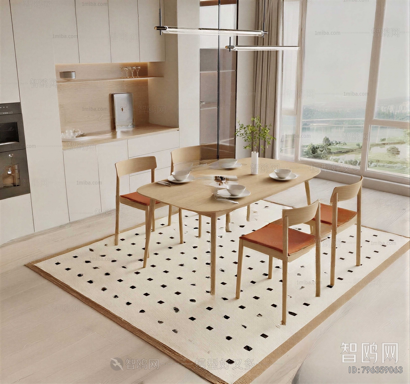 Nordic Style Dining Table And Chairs