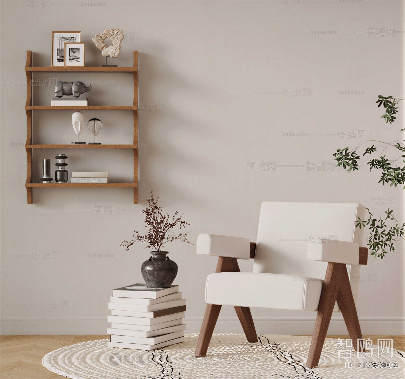 Wabi-sabi Style Lounge Chair