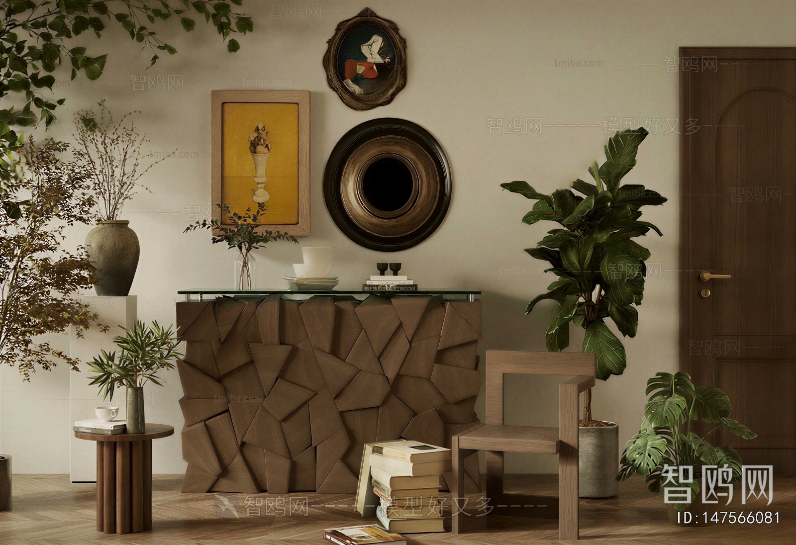 Wabi-sabi Style Entrance Cabinet