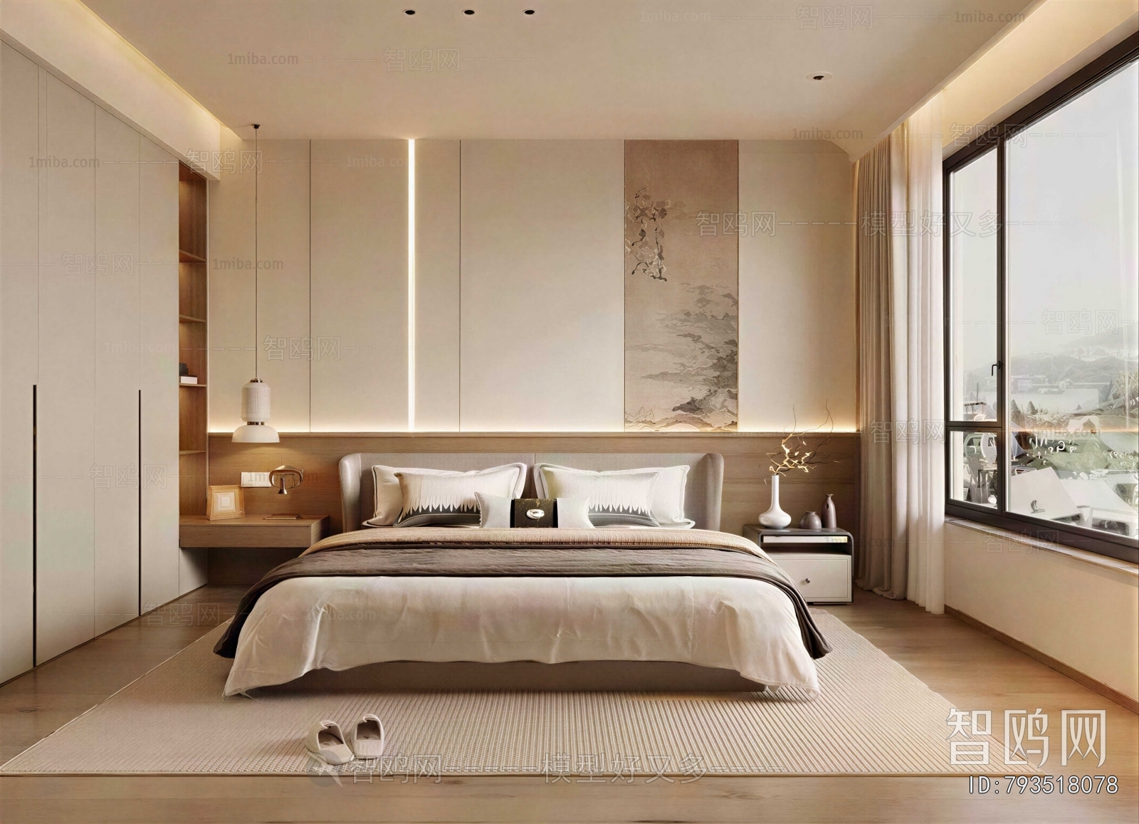 New Chinese Style Bedroom