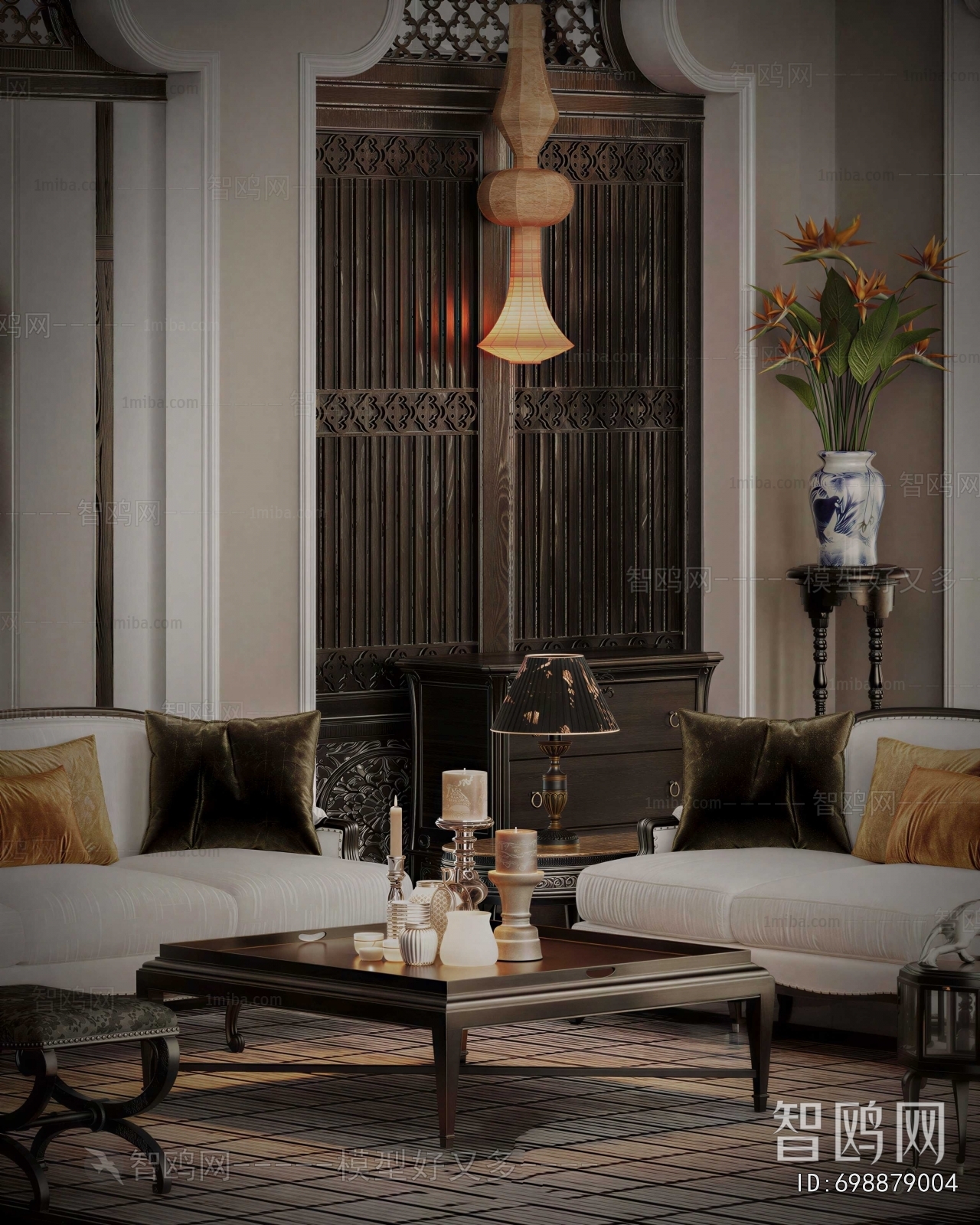 New Chinese Style Sofa Combination