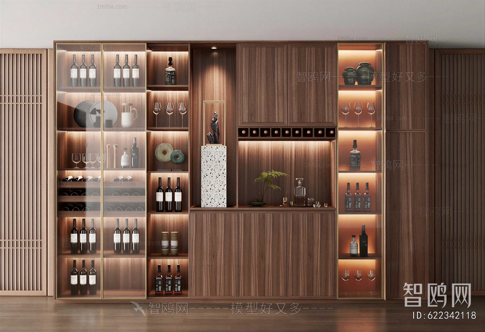 New Chinese Style Wine Cabinet